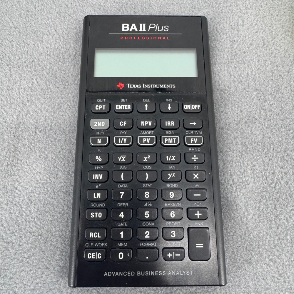 Texas Instruments BA II Plus Professional Financial Calculator Business Analyst